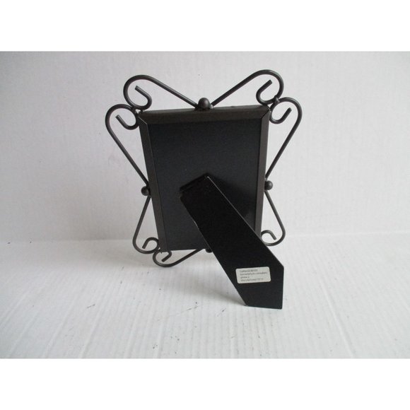 *Gothic Black Metal Picture Frame Scrolled Motif - 5.75" x 3.75" - Picture 5 of 6